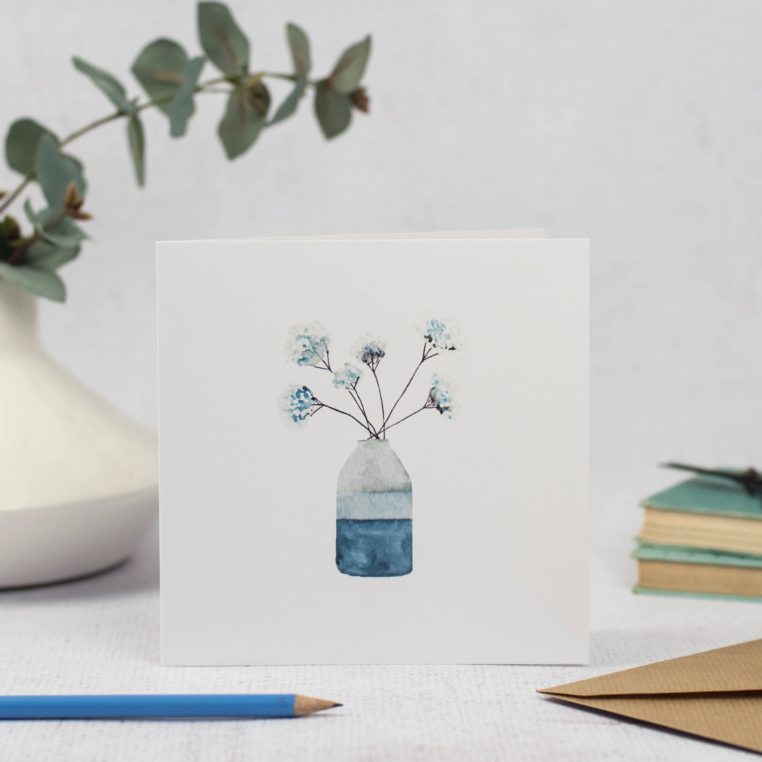 Blue Flowers Card