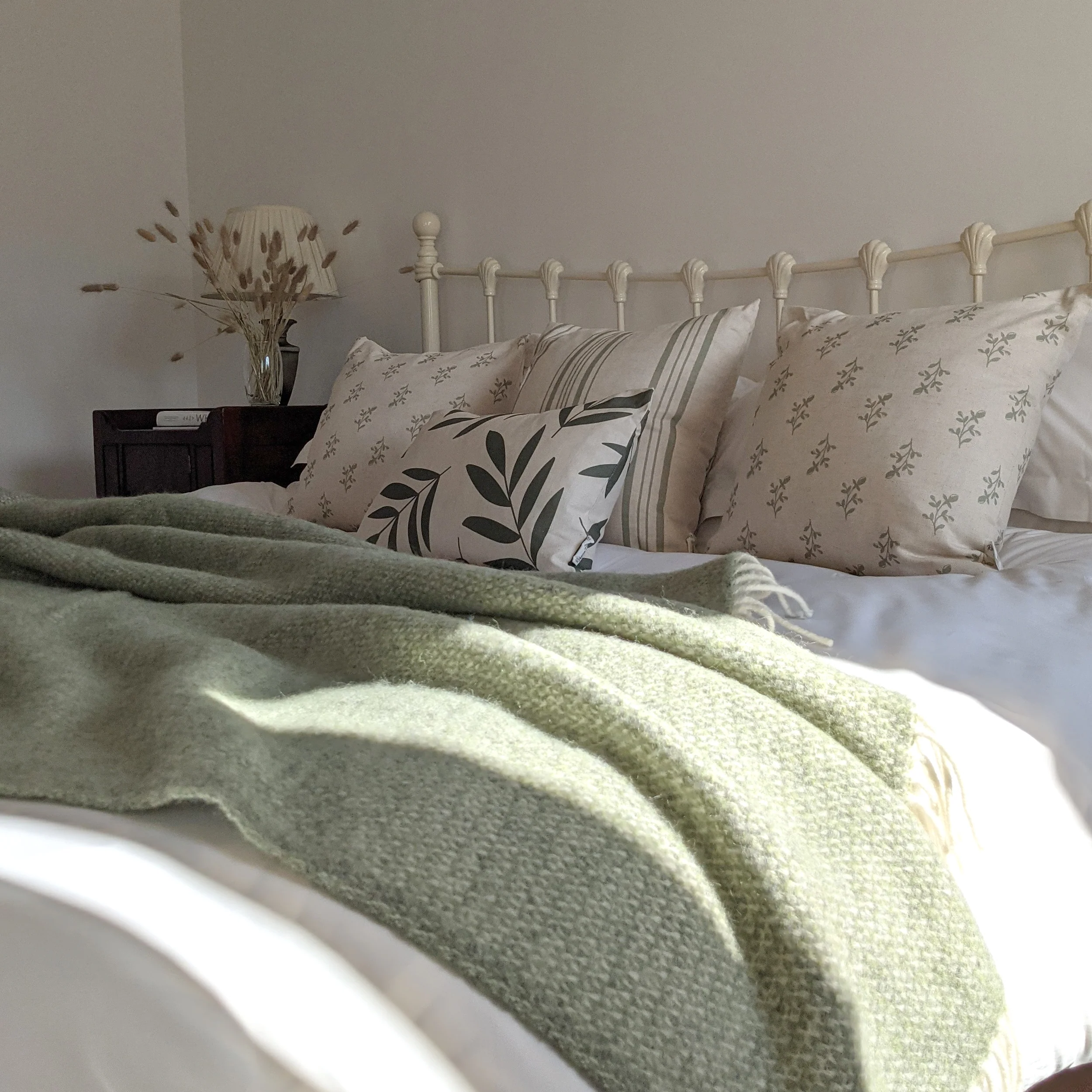 Green & Grey Wool Blanket - Image 3