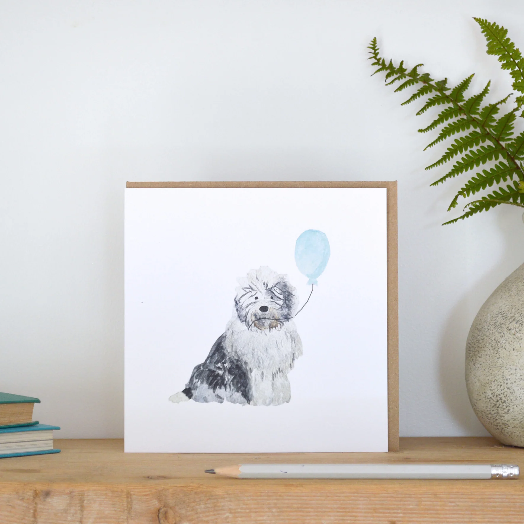 Old English Sheepdog Card