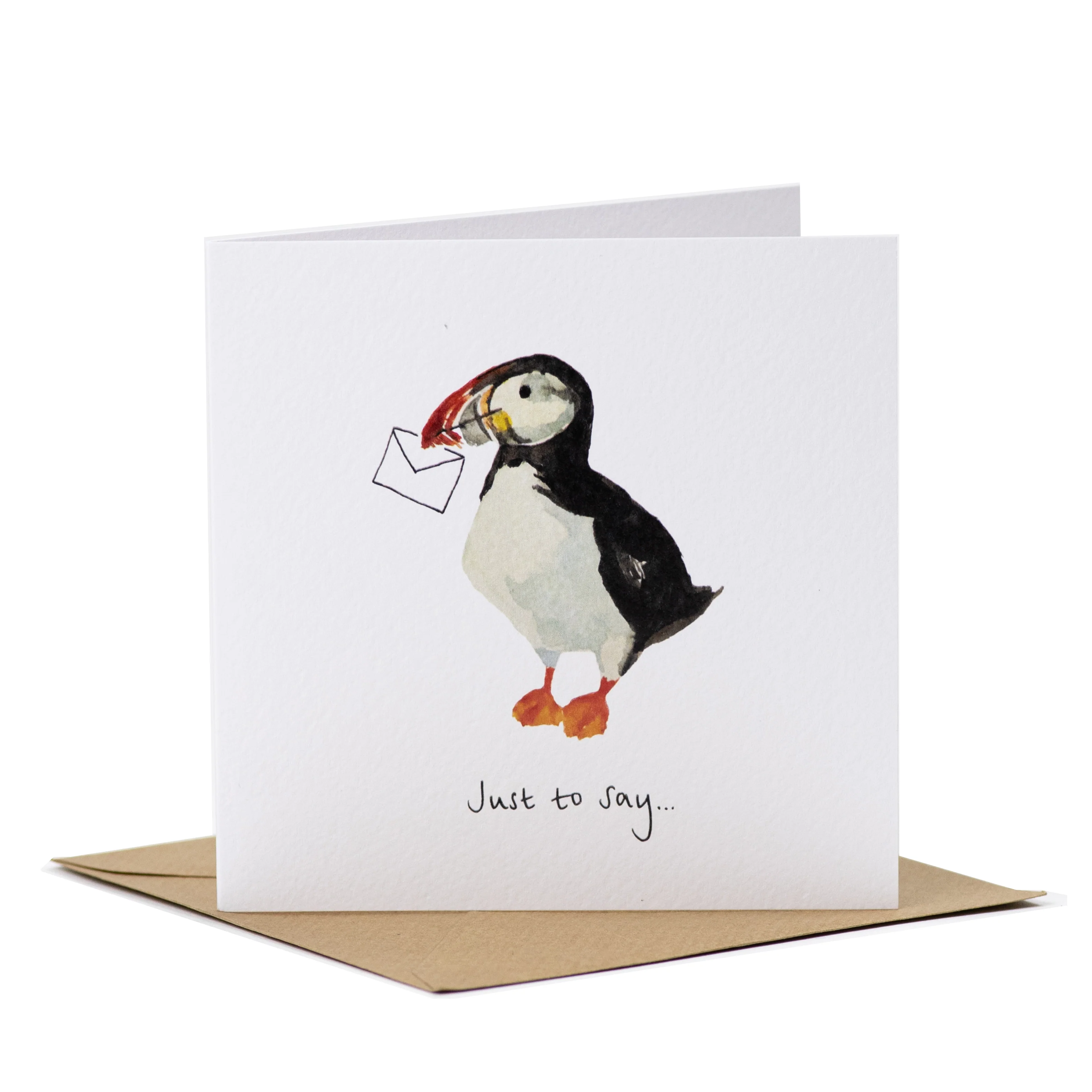 Puffin 'Just to Say' Notecards - 8 cards with envelopes
